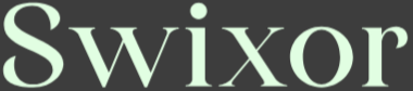 Swixor logo in white text on a black background
