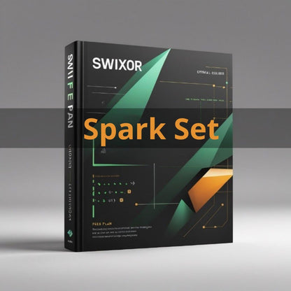 Swixor Spark Set packaging on a gradient background